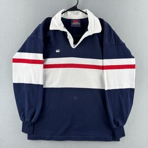Vintage Canterbury Rugby Shirt Jersey Mens 44 Cotton Long Sleeve New Zealand